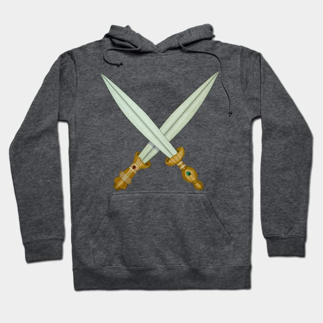 Crossed Swords Hoodie by Sybille